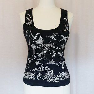BCBG Embroidered Knit Tank